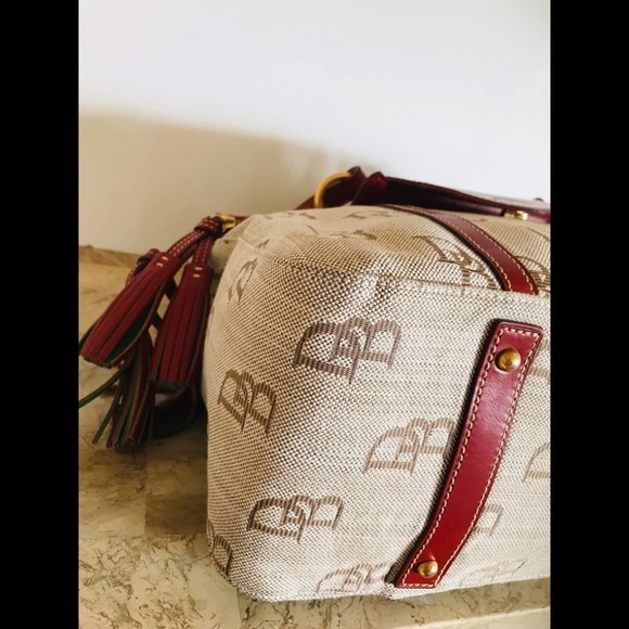 DOONEY AND BOURKE CANVAS/a JACQUARD LARGE SATCHEL - Picture 7 of 9